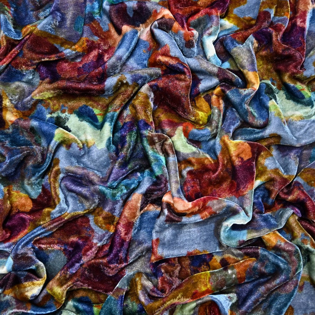 Pure Silk Velvet Digital Printed Fabrics