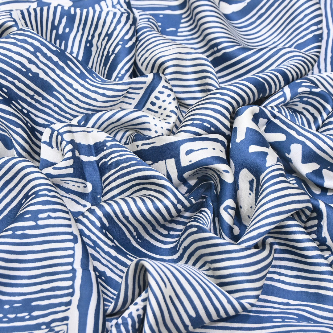 Elegant Modal Satin Discharge Print Fabric 6 – Soft Luxury Designer Fabric - DIS285-1