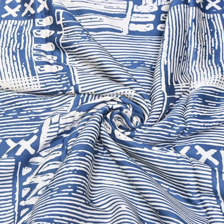 Elegant Modal Satin Discharge Print Fabric 6 – Soft Luxury Designer Fabric - DIS285-1