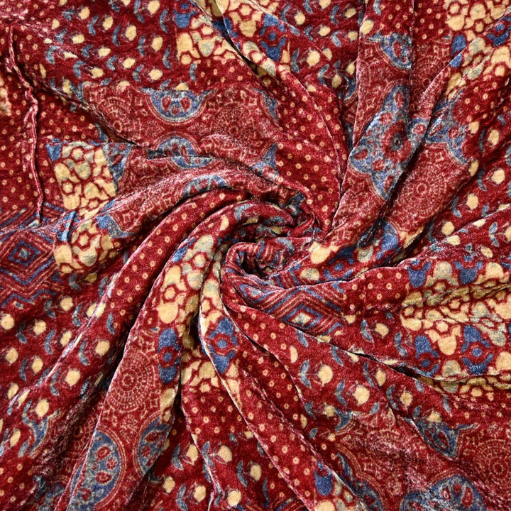 Pure Silk Velvet Digital Printed Fabrics