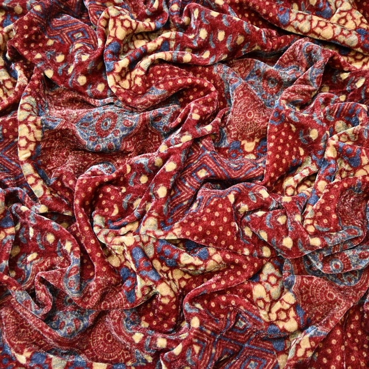 Pure Silk Velvet Digital Printed Fabrics