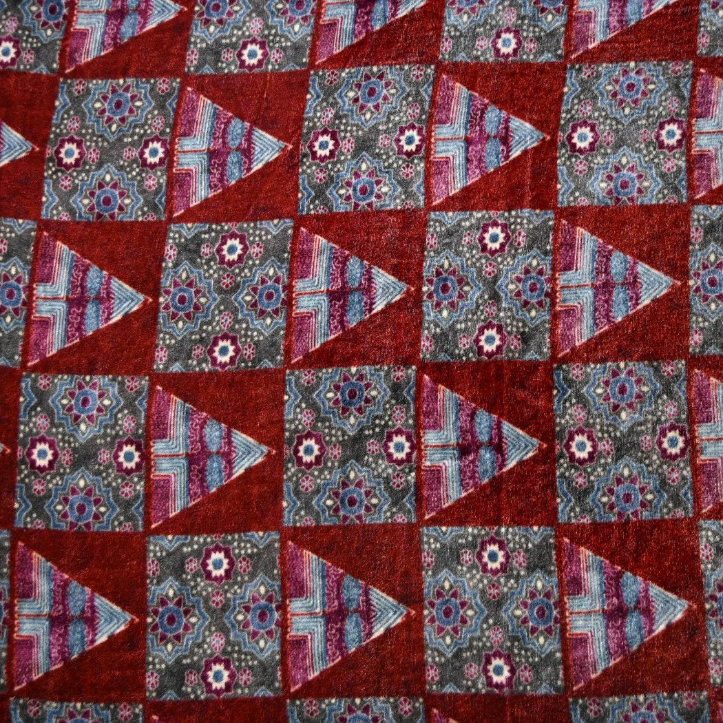 Pure Silk Velvet Digital Printed Fabrics