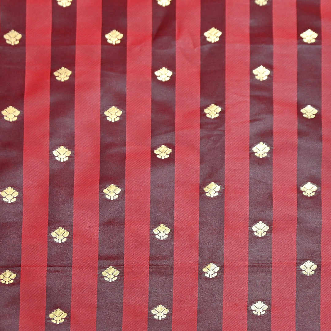 Premium Satin Stripes Zari Jacquard Brocade Fabric | Designer Brocade Fabric | JAC275-10