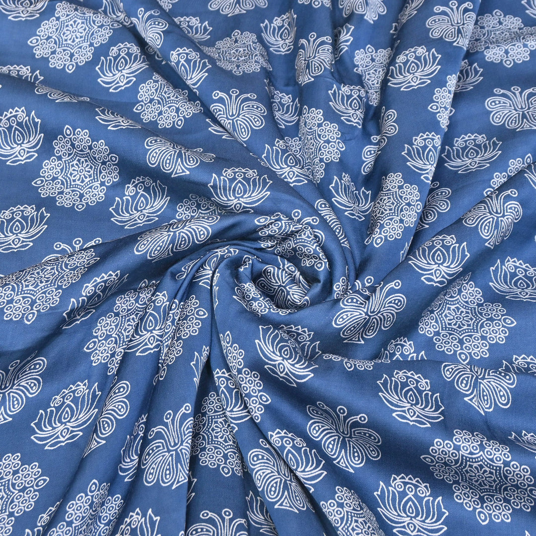 Elegant Modal Satin Discharge Print Fabric 6 – Soft Luxury Designer Fabric - DIS285-4