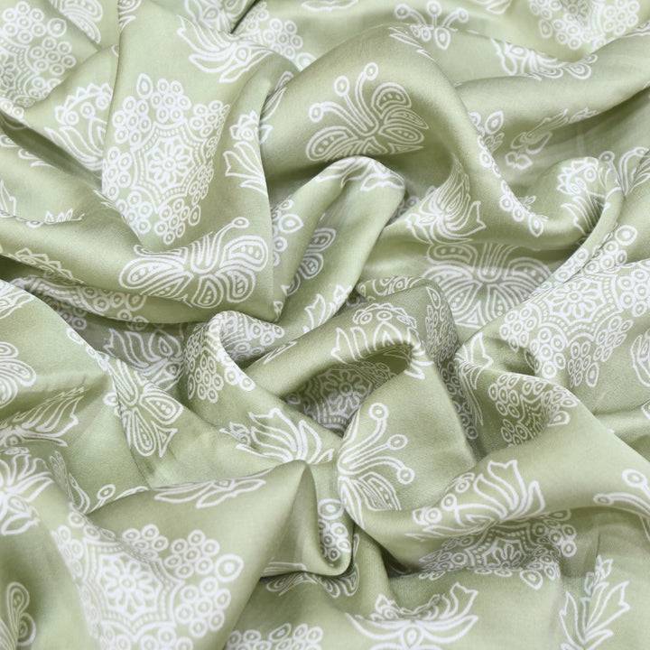 Elegant Modal Satin Discharge Print Fabric 6 – Soft Luxury Designer Fabric - DIS285-5