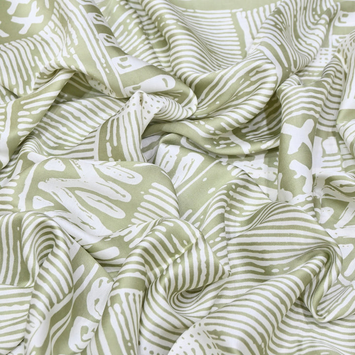 Elegant Modal Satin Discharge Print Fabric 6 – Soft Luxury Designer Fabric - DIS285-6