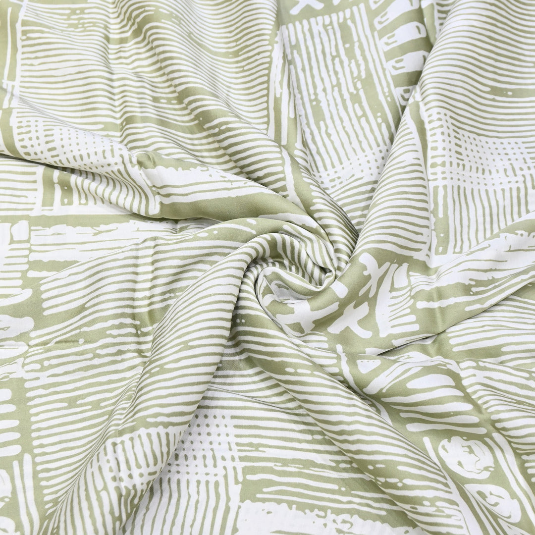 Elegant Modal Satin Discharge Print Fabric 6 – Soft Luxury Designer Fabric - DIS285-6