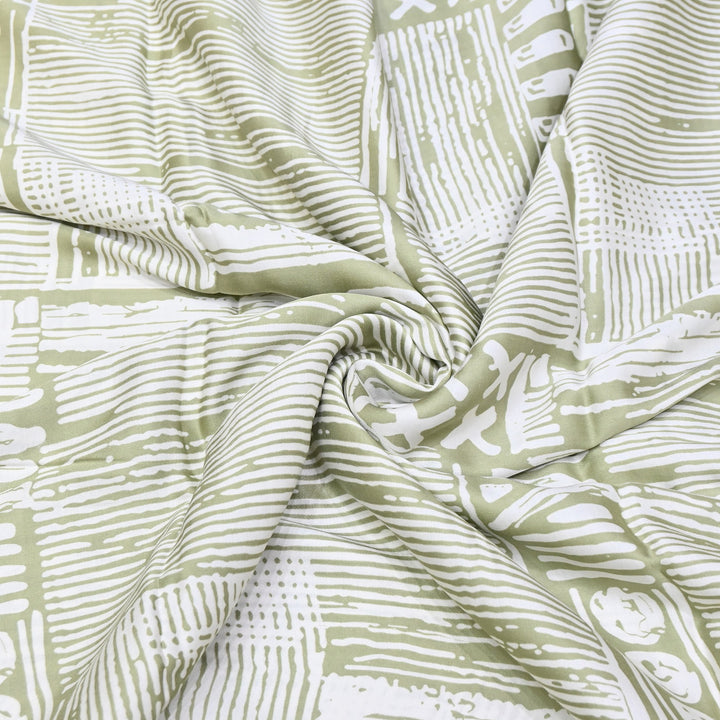 Elegant Modal Satin Discharge Print Fabric 6 – Soft Luxury Designer Fabric - DIS285-6
