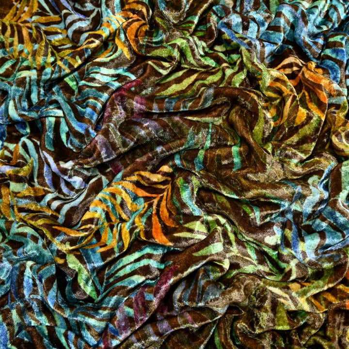 Pure Silk Velvet Digital Printed Fabrics