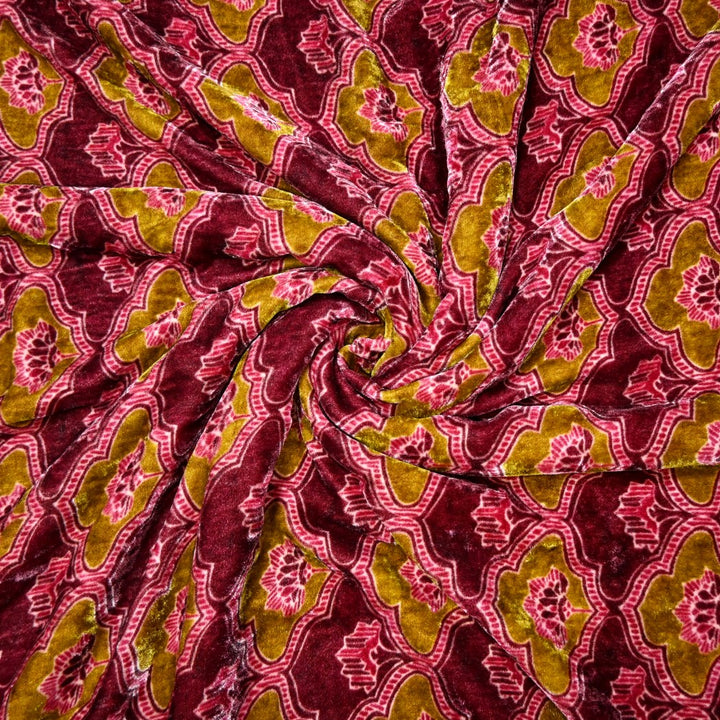 Pure Silk Velvet Digital Printed Fabrics