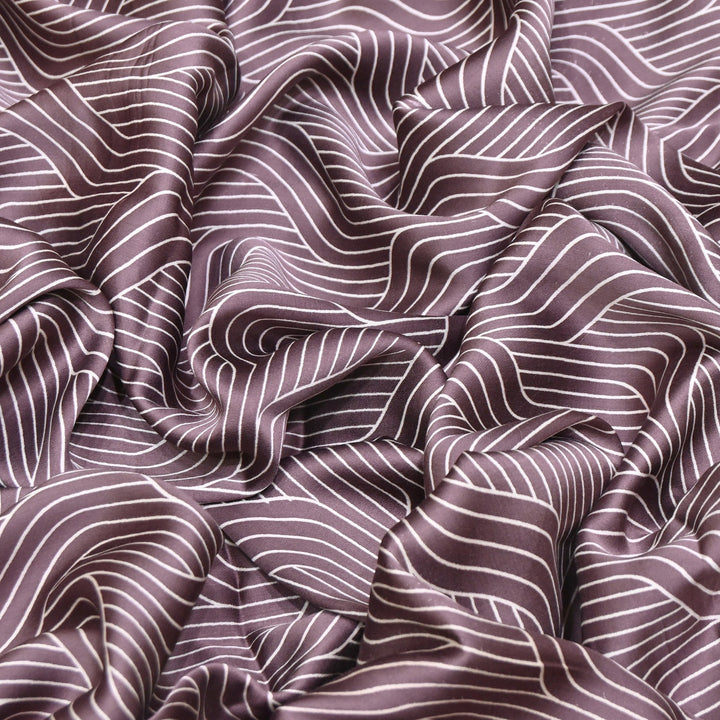 Elegant Modal Satin Discharge Print Fabric 6 – Soft Luxury Designer Fabric - DIS285-8