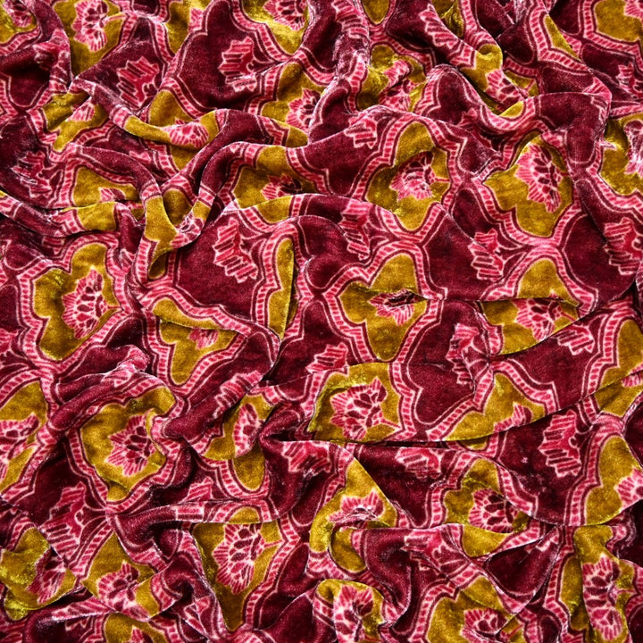 Pure Silk Velvet Digital Printed Fabrics