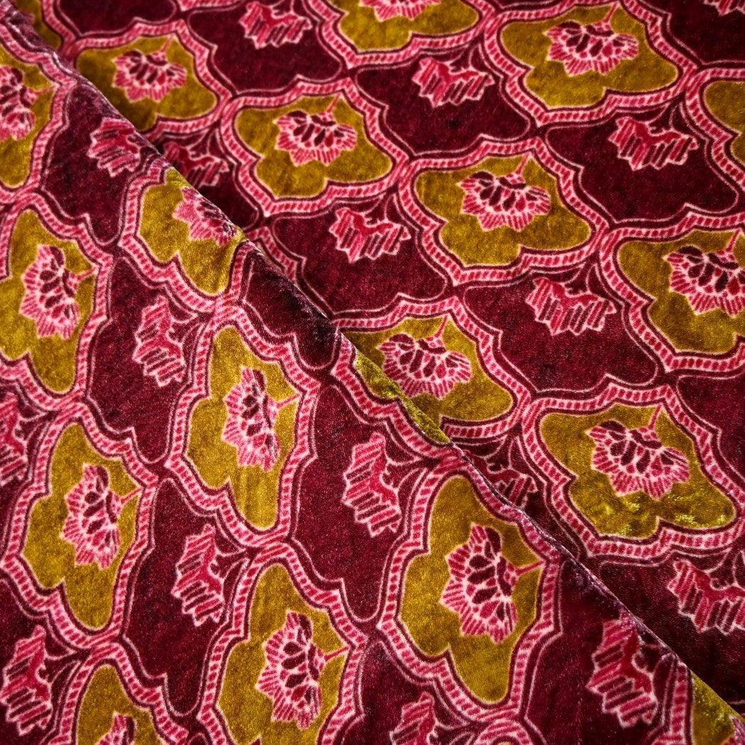 Pure Silk Velvet Digital Printed Fabrics