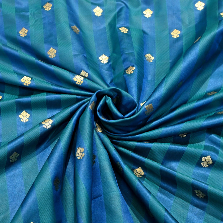 Premium Satin Stripes Zari Jacquard Brocade Fabric | Designer Brocade Fabric | JAC275-16