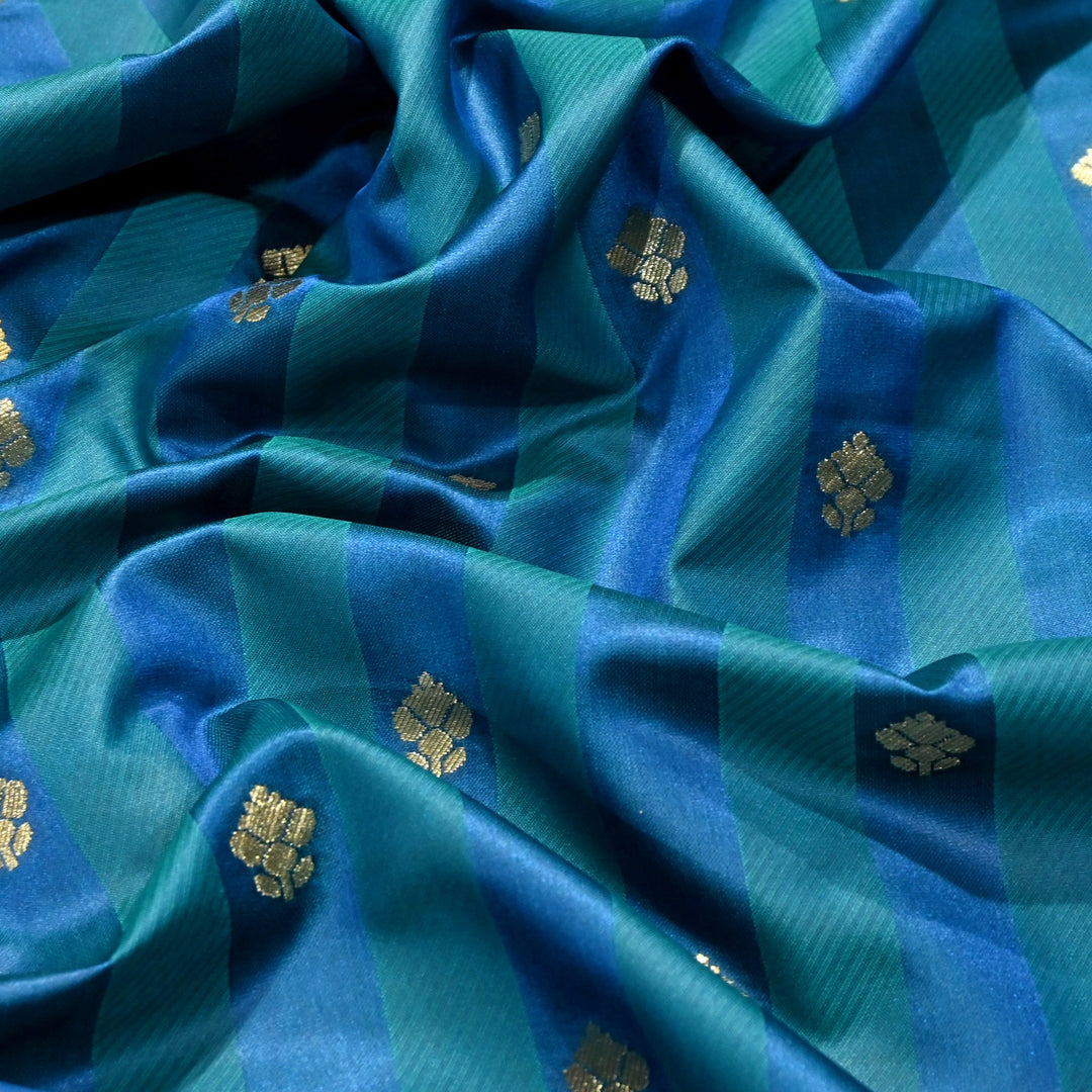 Premium Satin Stripes Zari Jacquard Brocade Fabric | Designer Brocade Fabric | JAC275-16