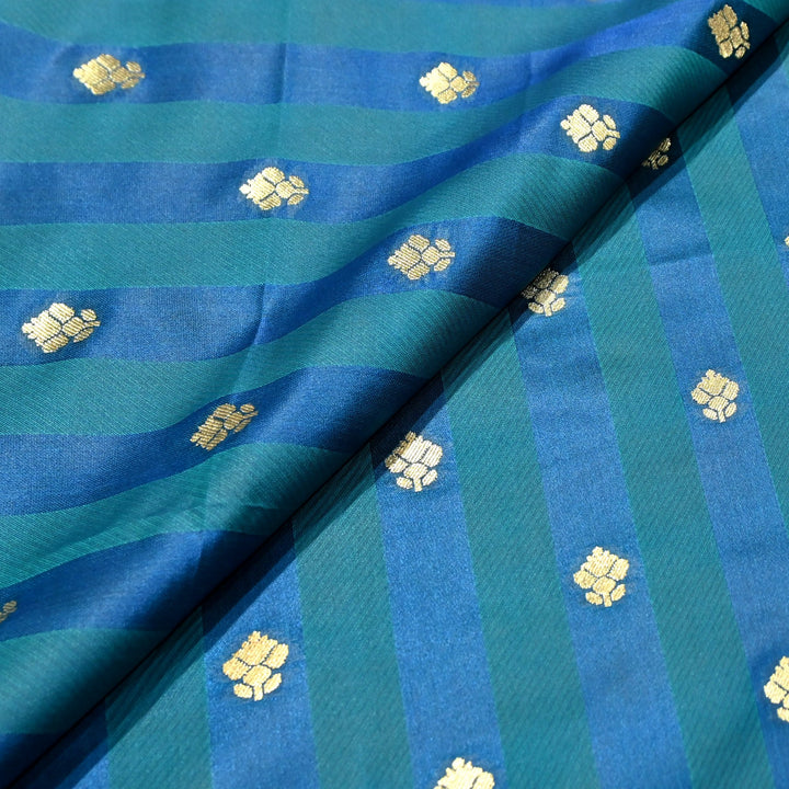 Premium Satin Stripes Zari Jacquard Brocade Fabric | Designer Brocade Fabric | JAC275-16