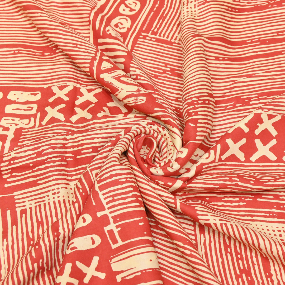Elegant Modal Satin Discharge Print Fabric 6 – Soft Luxury Designer Fabric - DIS285-9