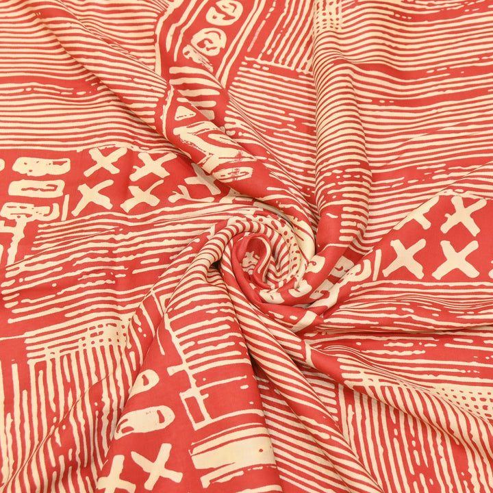 Elegant Modal Satin Discharge Print Fabric 6 – Soft Luxury Designer Fabric - DIS285-9