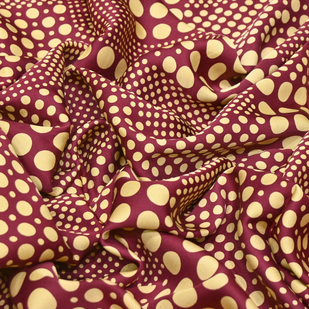 Elegant Modal Satin Discharge Print Fabric 6 – Soft Luxury Designer Fabric - DIS285-17