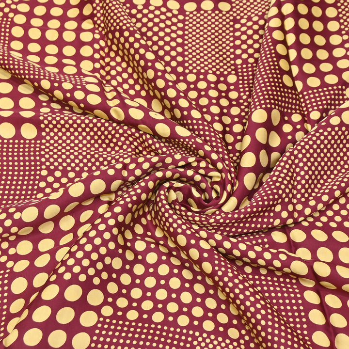 Elegant Modal Satin Discharge Print Fabric 6 – Soft Luxury Designer Fabric - DIS285-17