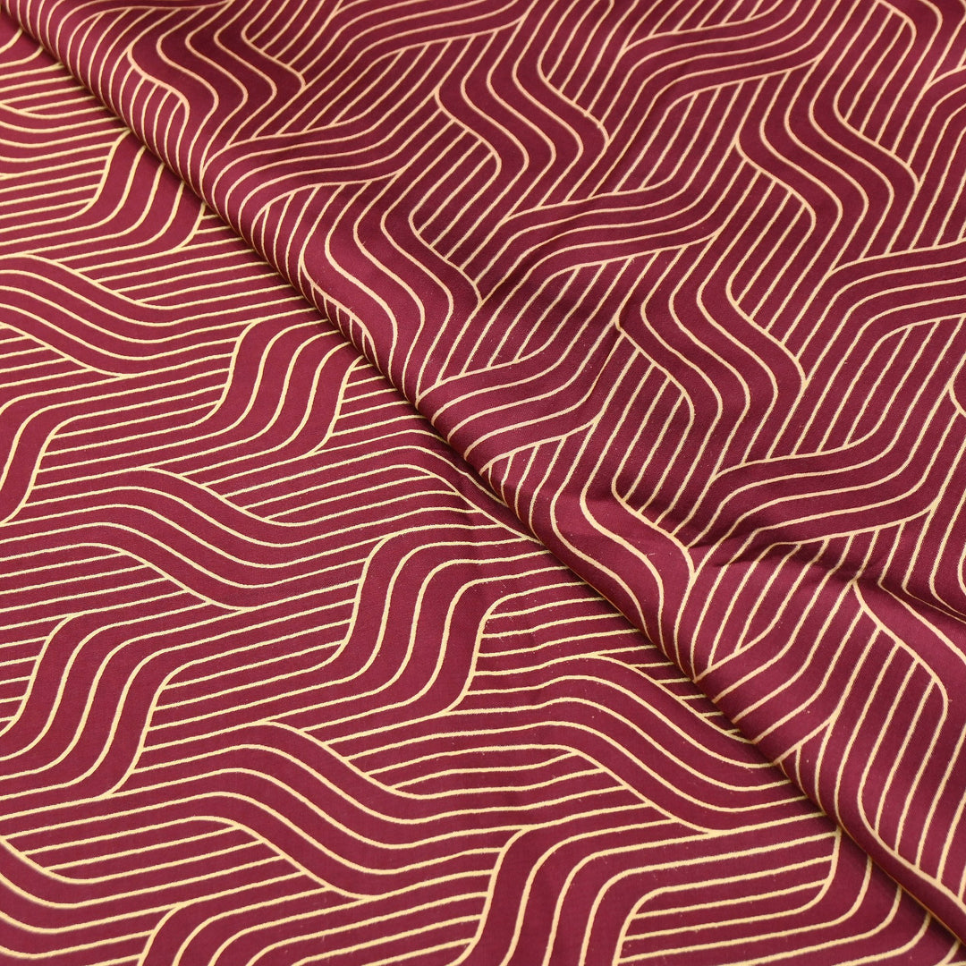 Elegant Modal Satin Discharge Print Fabric 6 – Soft Luxury Designer Fabric - DIS285-18