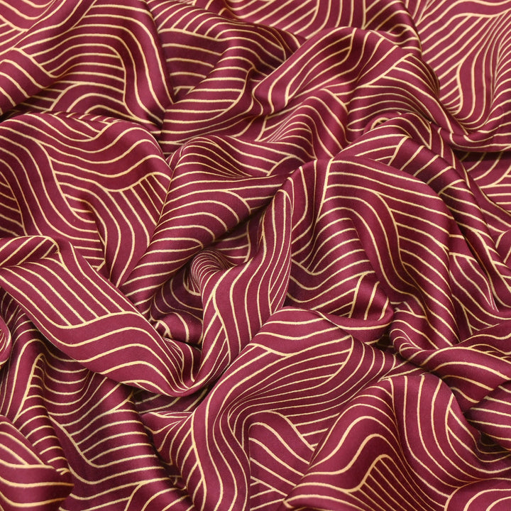 Elegant Modal Satin Discharge Print Fabric 6 – Soft Luxury Designer Fabric - DIS285-18