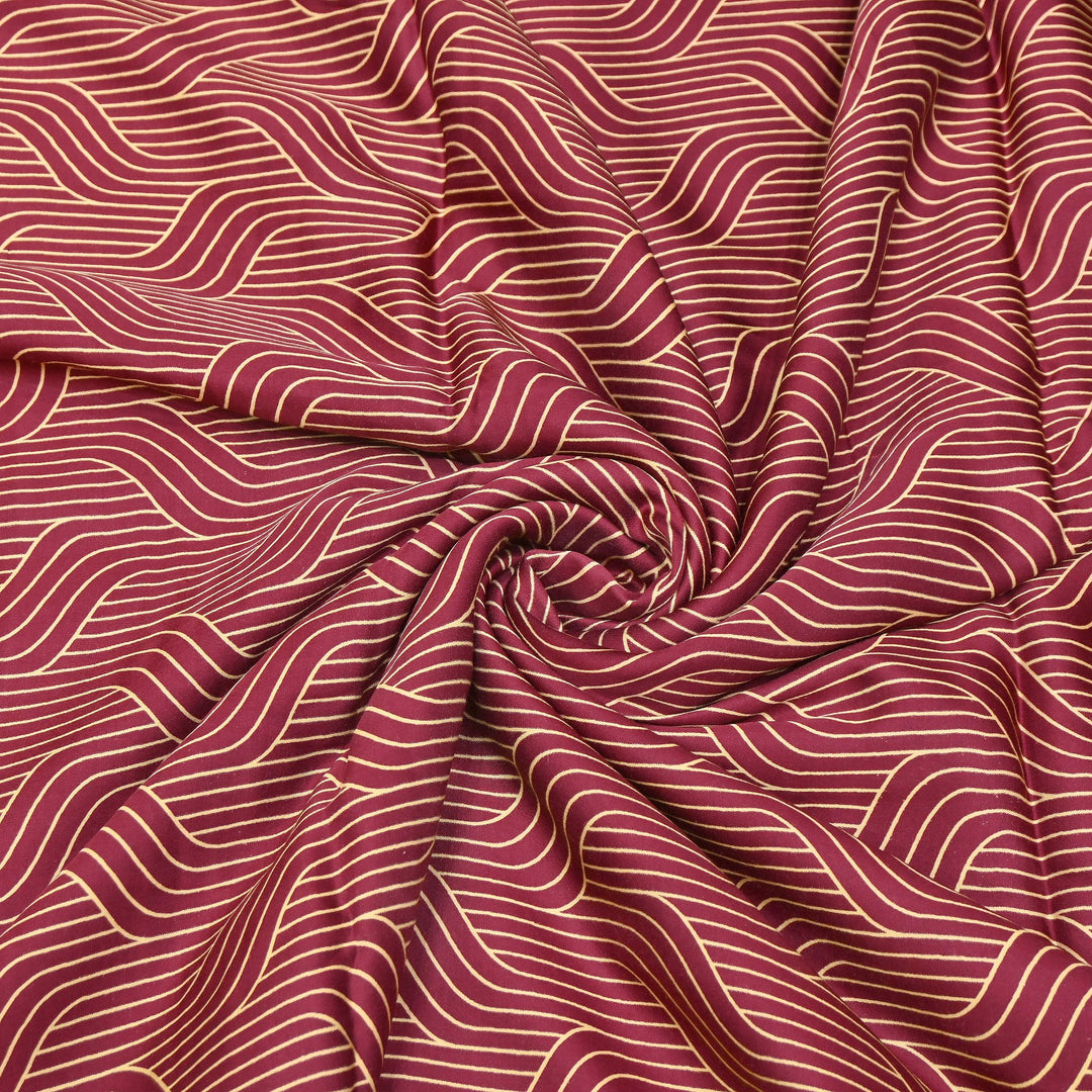 Elegant Modal Satin Discharge Print Fabric 6 – Soft Luxury Designer Fabric - DIS285-18