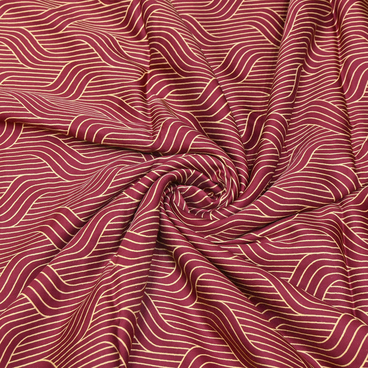 Elegant Modal Satin Discharge Print Fabric 6 – Soft Luxury Designer Fabric - DIS285-18