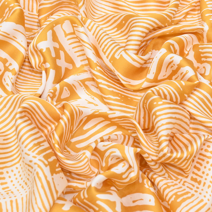 Elegant Modal Satin Discharge Print Fabric 6 – Soft Luxury Designer Fabric - DIS285-24