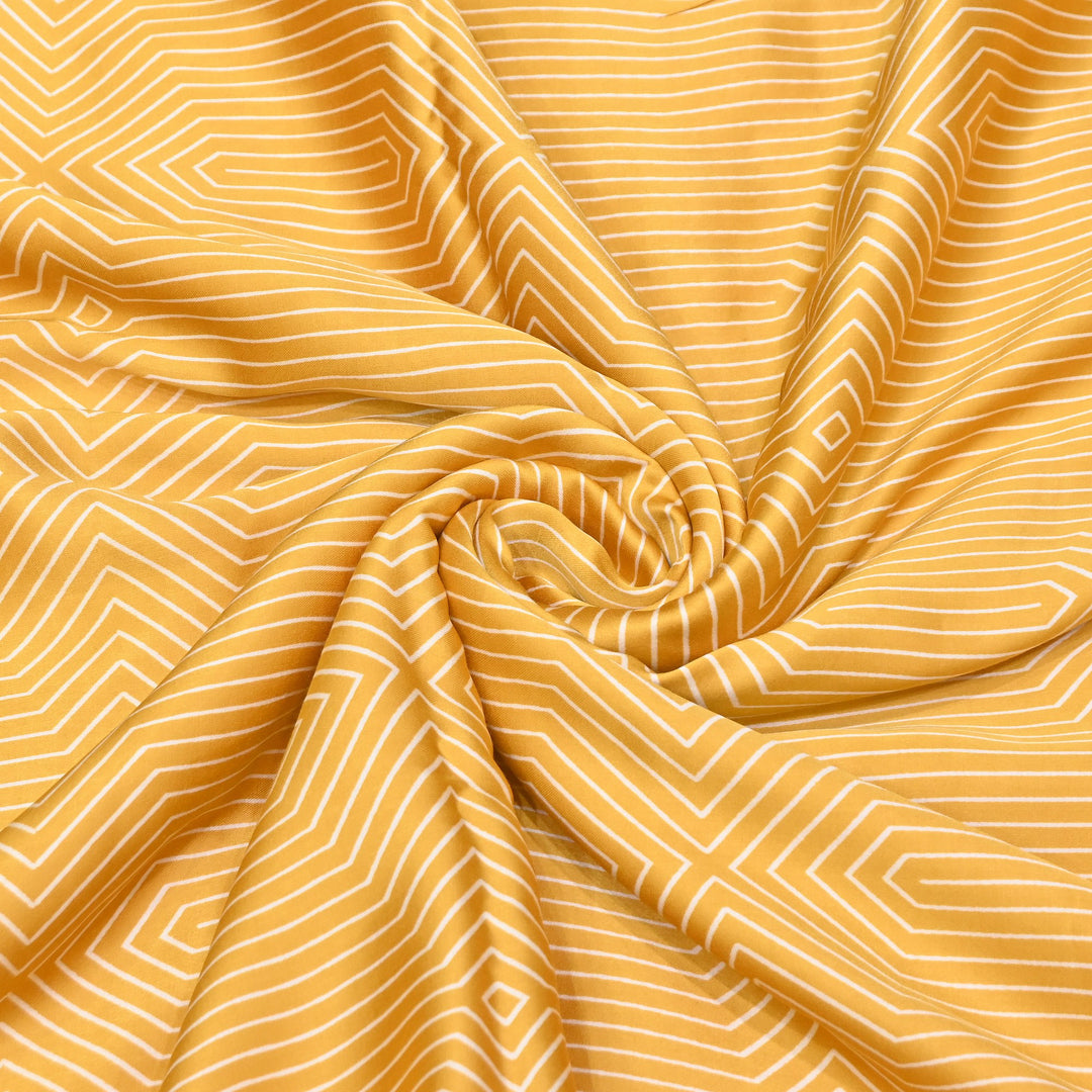 Elegant Modal Satin Discharge Print Fabric 6 – Soft Luxury Designer Fabric - DIS285-25