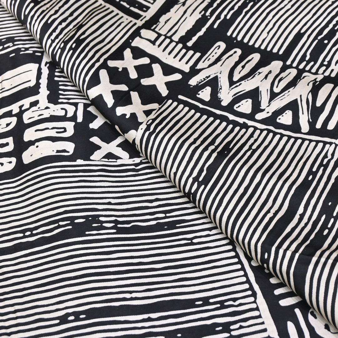 Elegant Modal Satin Discharge Print Fabric 6 – Soft Luxury Designer Fabric - DIS285-11