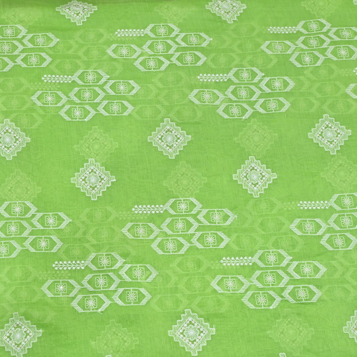 Dyed Mul Chanderi Sequins Embroidery Fabrics
