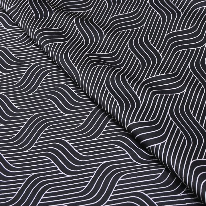 Elegant Modal Satin Discharge Print Fabric 6 – Soft Luxury Designer Fabric - DIS285-12