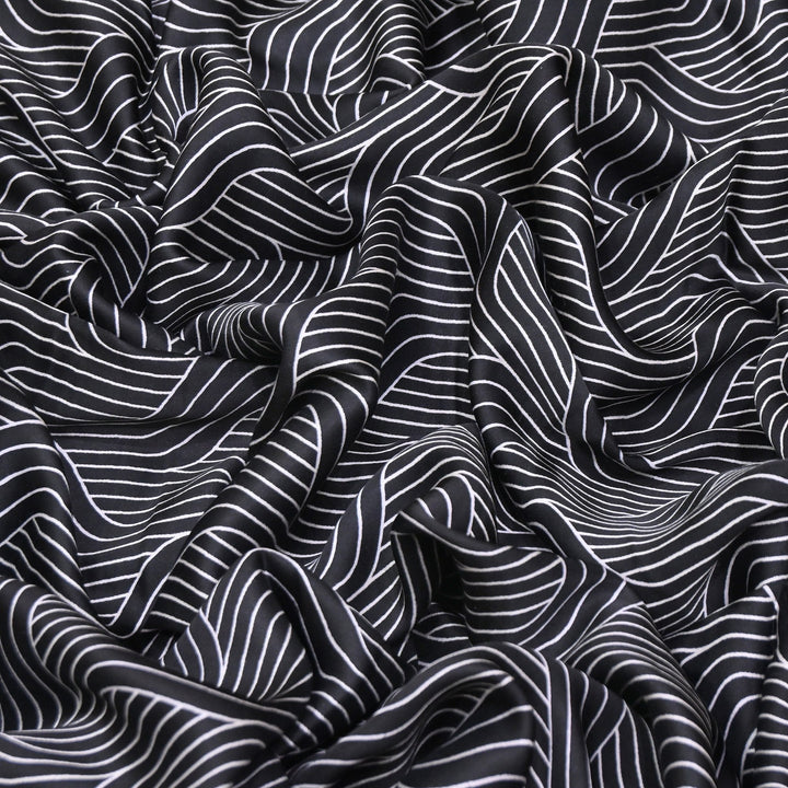 Elegant Modal Satin Discharge Print Fabric 6 – Soft Luxury Designer Fabric - DIS285-12
