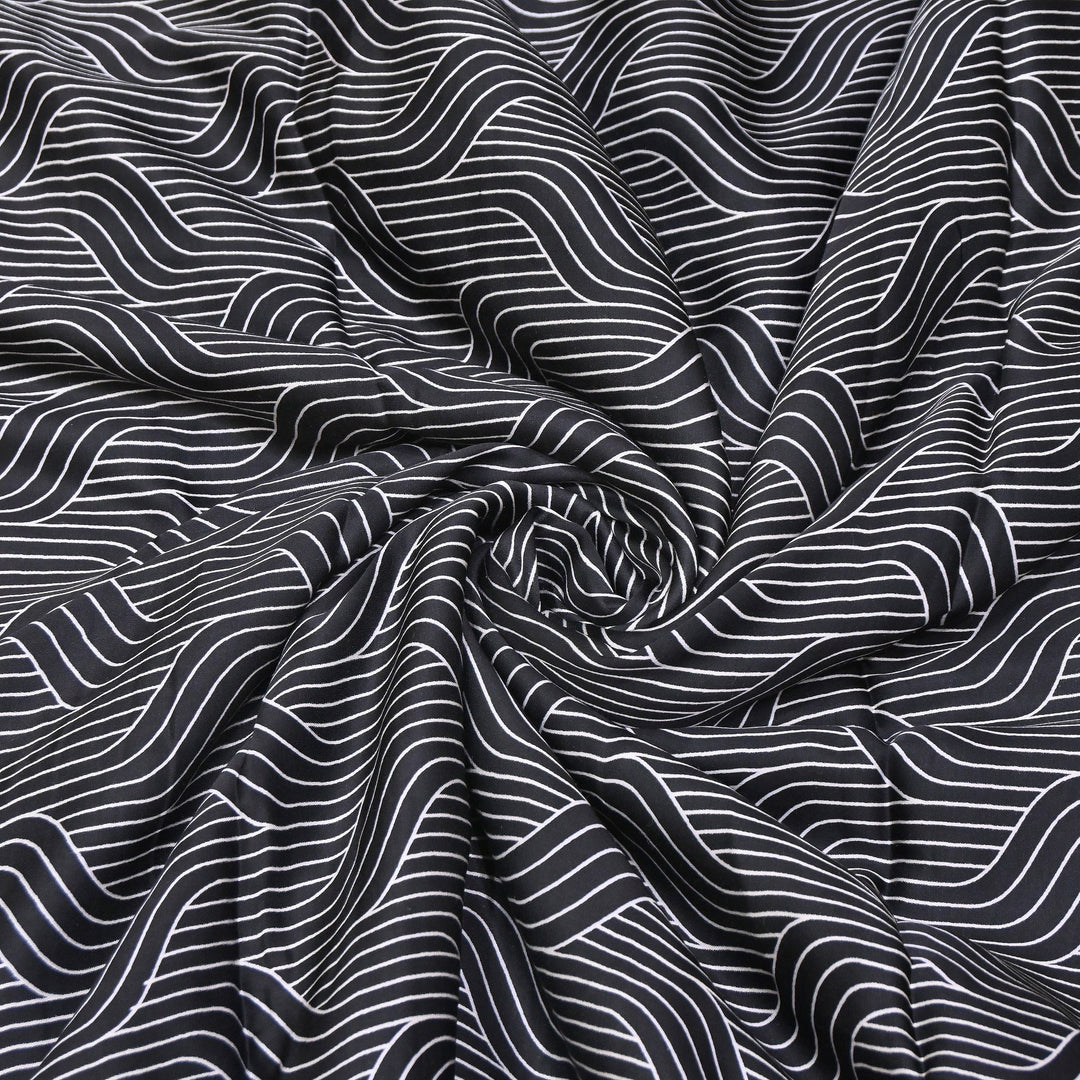 Elegant Modal Satin Discharge Print Fabric 6 – Soft Luxury Designer Fabric - DIS285-12