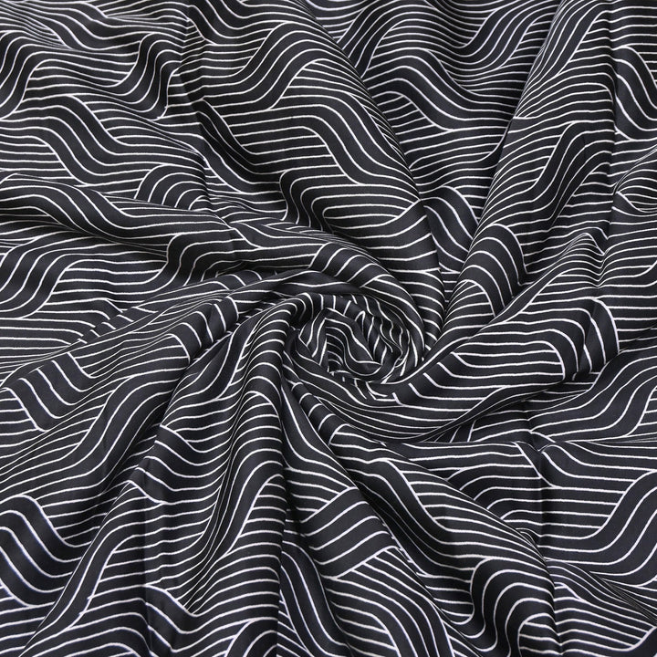 Elegant Modal Satin Discharge Print Fabric 6 – Soft Luxury Designer Fabric - DIS285-12