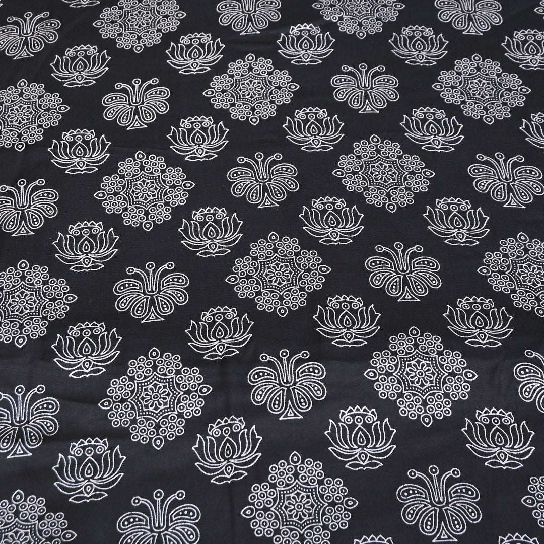 Elegant Modal Satin Discharge Print Fabric 6 – Soft Luxury Designer Fabric - DIS285-27