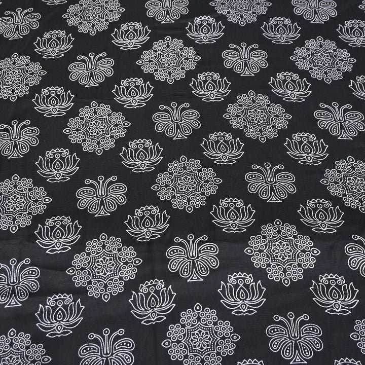 Elegant Modal Satin Discharge Print Fabric 6 – Soft Luxury Designer Fabric - DIS285-27