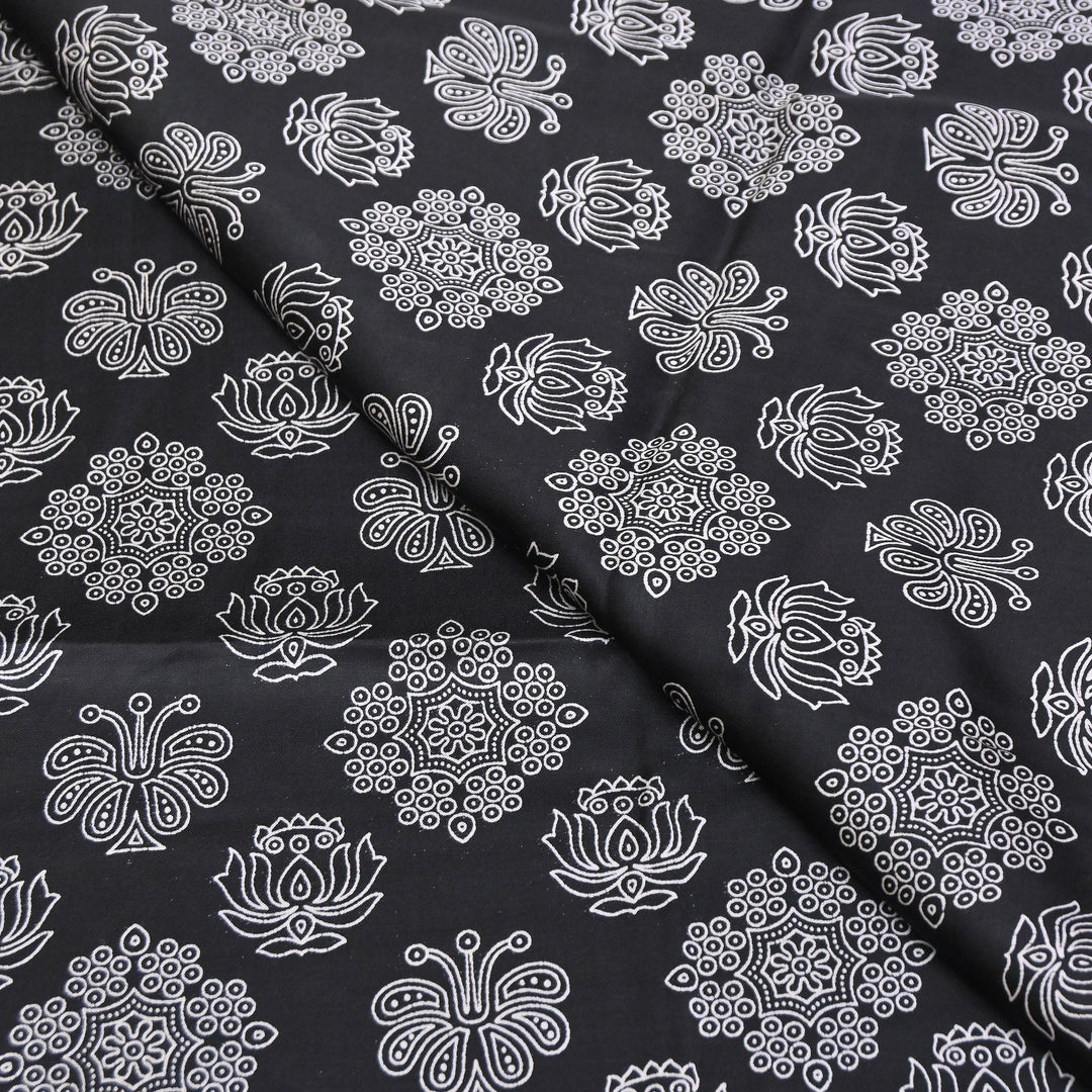 Elegant Modal Satin Discharge Print Fabric 6 – Soft Luxury Designer Fabric - DIS285-27