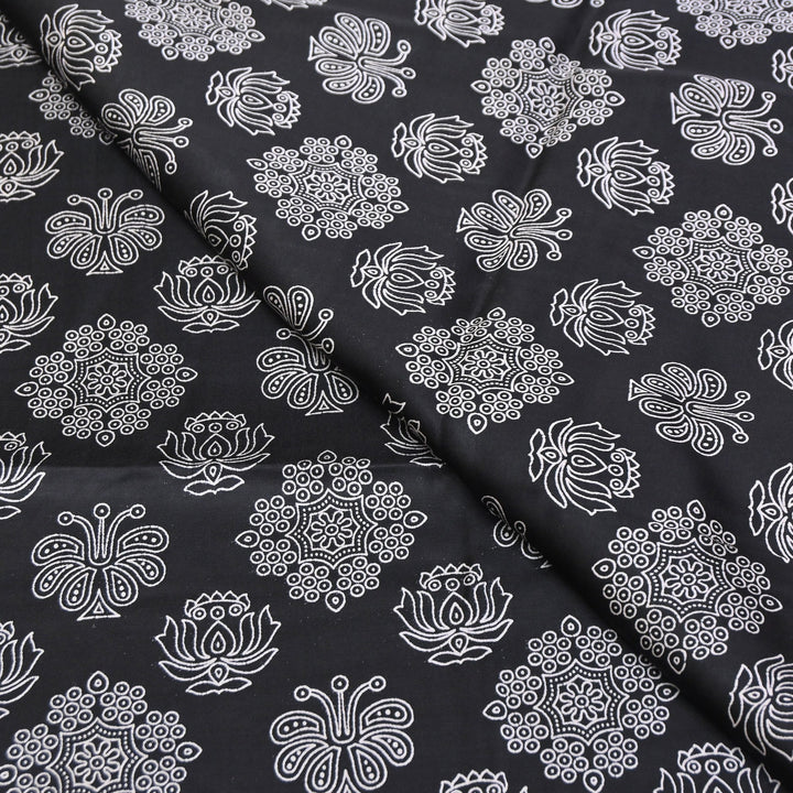 Elegant Modal Satin Discharge Print Fabric 6 – Soft Luxury Designer Fabric - DIS285-27