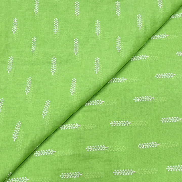 Dyed Mul Chanderi Sequins Embroidery Fabrics