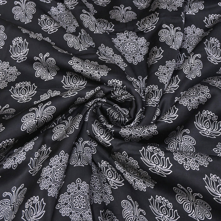 Elegant Modal Satin Discharge Print Fabric 6 – Soft Luxury Designer Fabric - DIS285-27