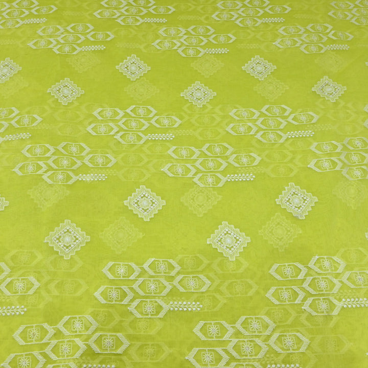 Dyed Mul Chanderi Sequins Embroidery Fabrics