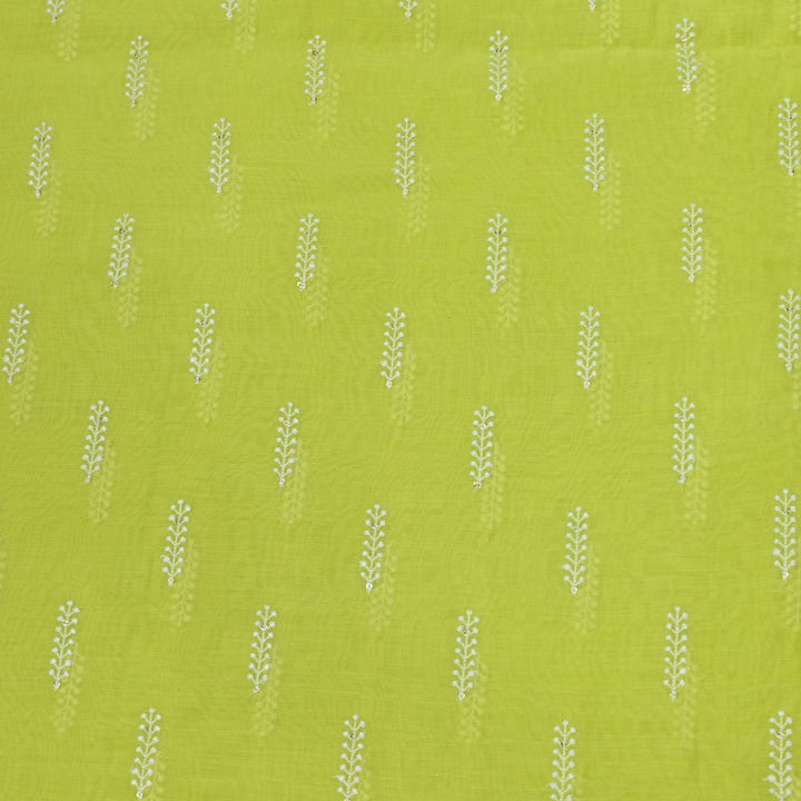 Dyed Mul Chanderi Sequins Embroidery Fabrics