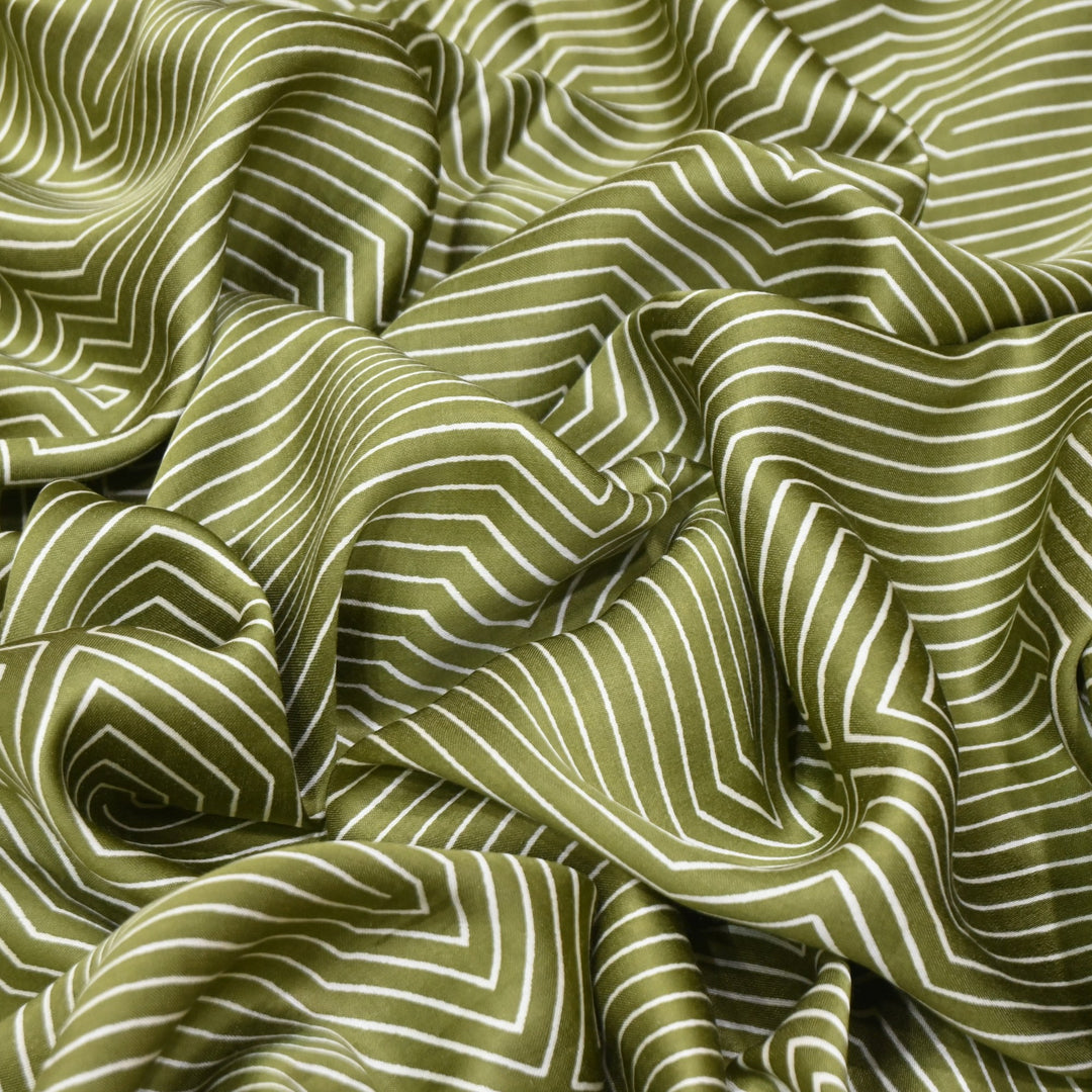 Elegant Modal Satin Discharge Print Fabric 6 – Soft Luxury Designer Fabric - DIS285-13