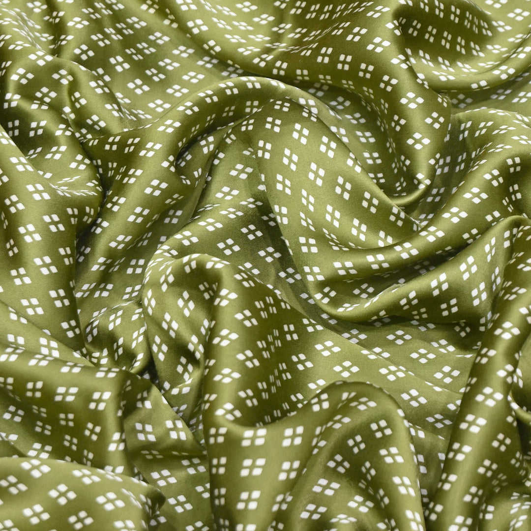 Elegant Modal Satin Discharge Print Fabric 6 – Soft Luxury Designer Fabric - DIS285-14