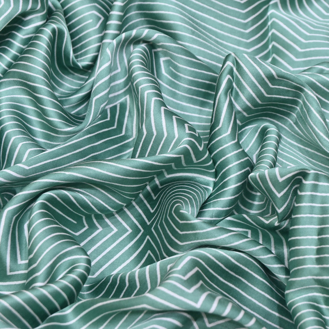 Elegant Modal Satin Discharge Print Fabric 6 – Soft Luxury Designer Fabric - DIS285-16