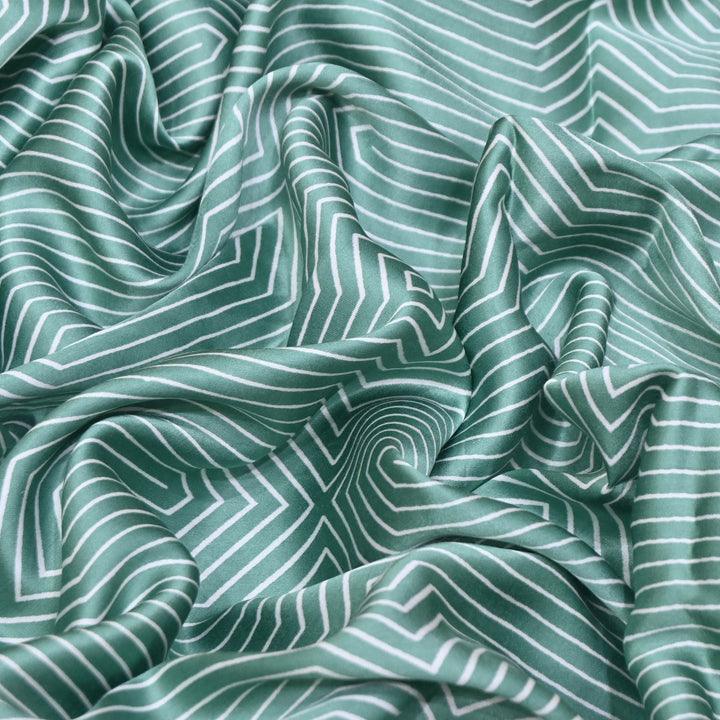 Elegant Modal Satin Discharge Print Fabric 6 – Soft Luxury Designer Fabric - DIS285-16