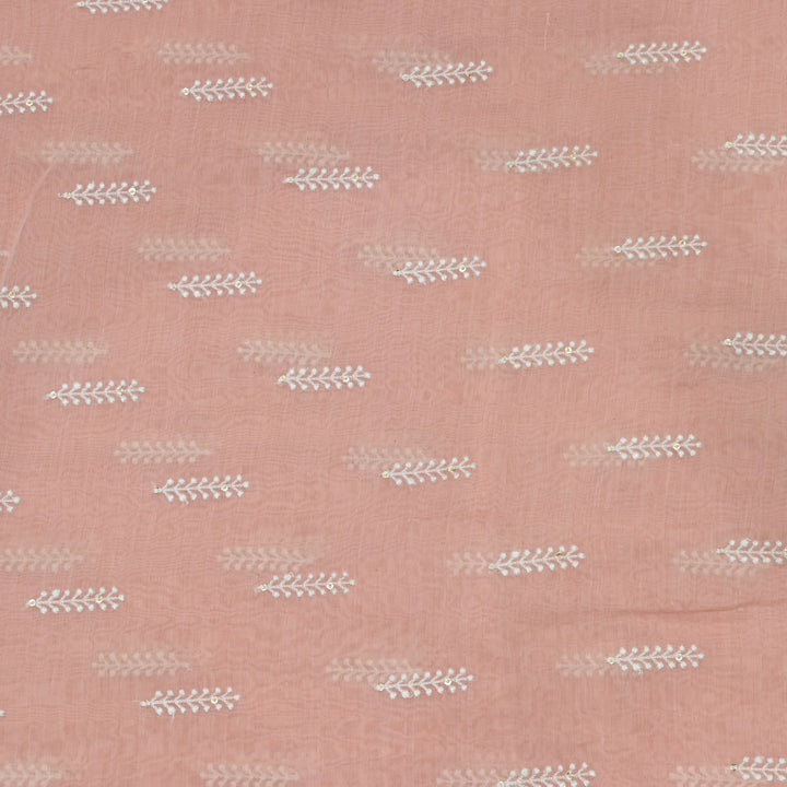 Dyed Mul Chanderi Sequins Embroidery Fabrics