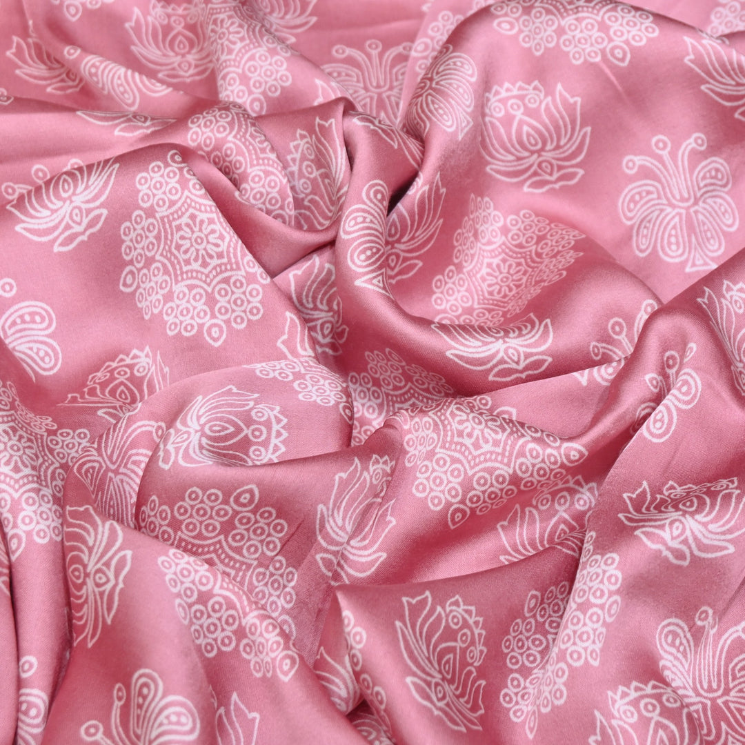 Elegant Modal Satin Discharge Print Fabric 6 – Soft Luxury Designer Fabric - DIS285-21